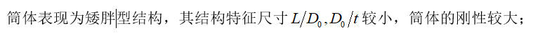 （多选题）外压壳体的结构特征不同，其屈曲（失稳）特征也不同。下列哪些特征符合受均布外压短圆筒的结构与