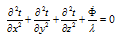 下面的式子哪一个是描述直角坐标系下常物性稳态的导热微分方程（）。