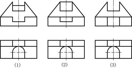 选择正确的一组主俯视图