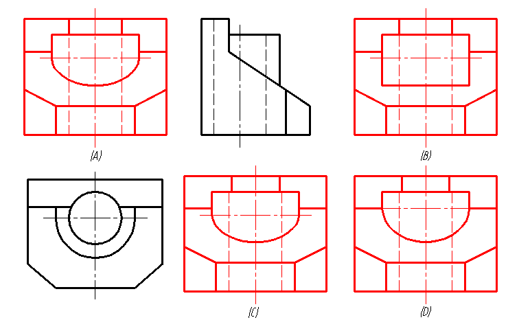 根据主,左视图,选择正确的左视图.() [图]a,[图]b,[图.