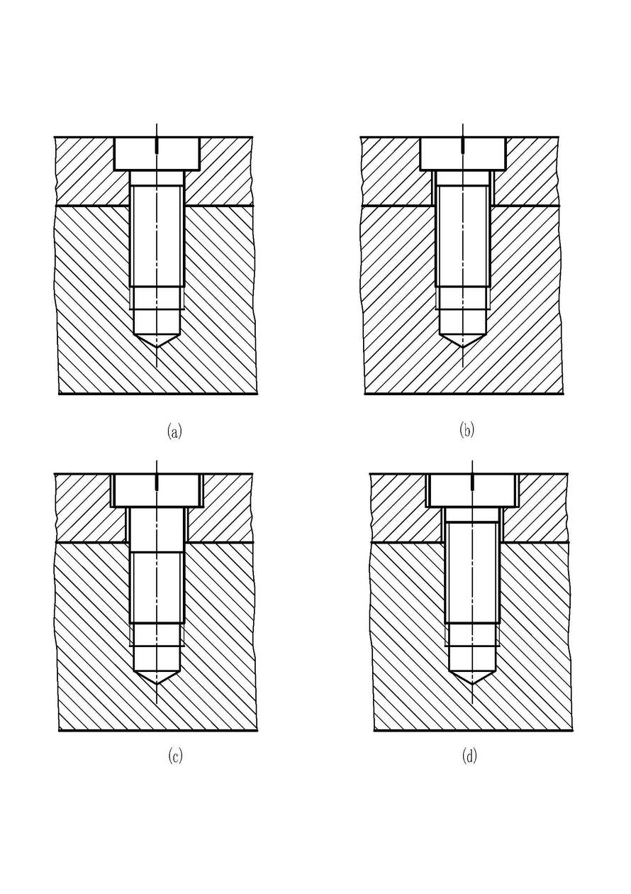 螺栓螺母连接画法图片