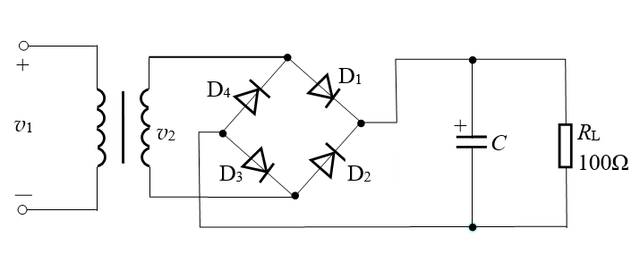 桥式整流滤波电路图图片