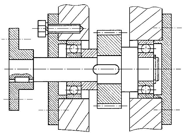 典型轴系结构装配简图图片