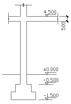 某框架底层柱如图所示柱截面尺寸为500mm600mm该柱在二层梁底以下的