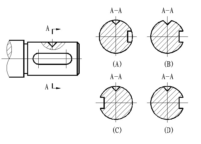 图示机件,a-a移出剖面图绘制正确的是()