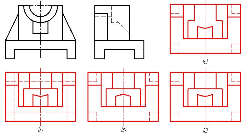 已知物体的左视图,为其选择正确的主,俯视图(). - 上学吧找答案