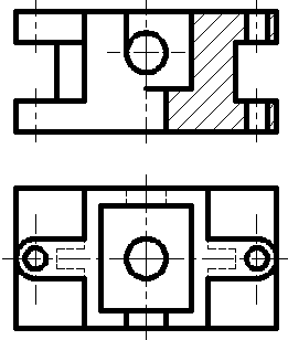 下方的半剖视图,表达正确的是(). - 上学吧找答案