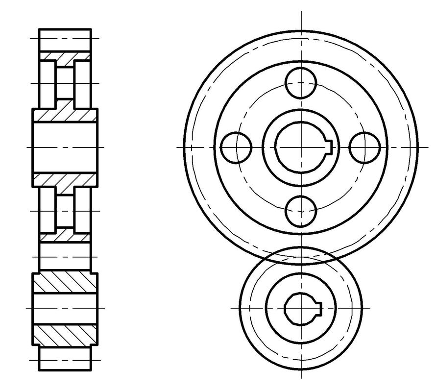 直齿圆柱齿轮啮合的规定画法是正确的图