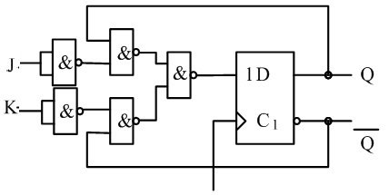 jk触发器转d电路图图片