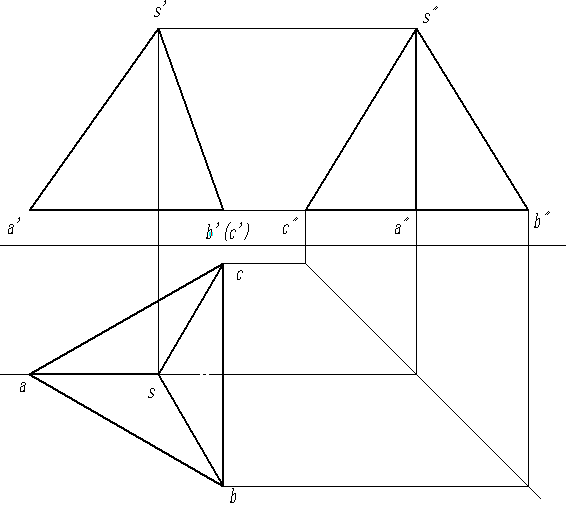 三棱台的三面投影图图片