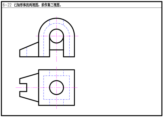 工程制图仰视图怎么画图片