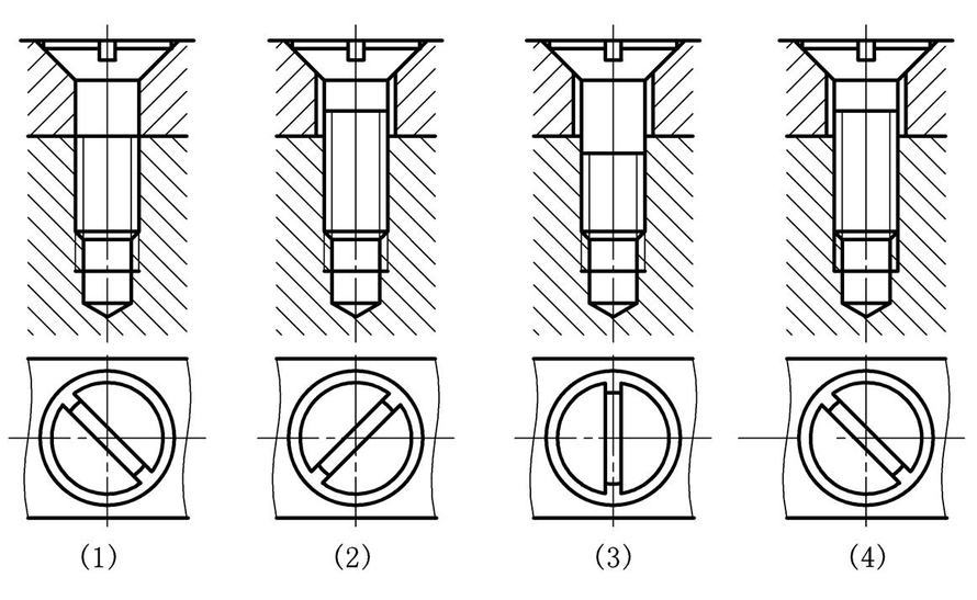 螺栓连接装配图的画法图片